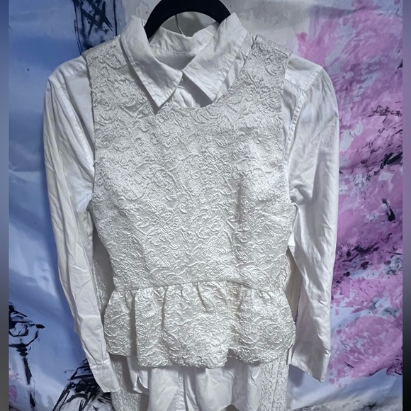 NWT ZARA TEXTURED PEPLUM TOP SIZE M 
🚨FIRM PRICE NO DISCOUNT - Picture 7 of 15